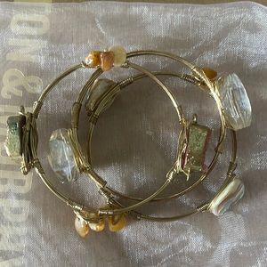 Bangle Trio Earthy Stones